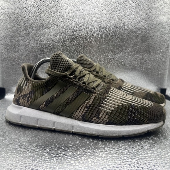 adidas Other - Size 7.5 Adidas Swift Run Shoes Mens Camo Green Excellent BD7976 Trainers